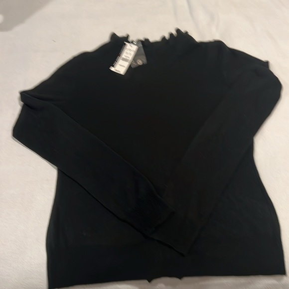 NWT NY & Company black button up sweater - Picture 3 of 4